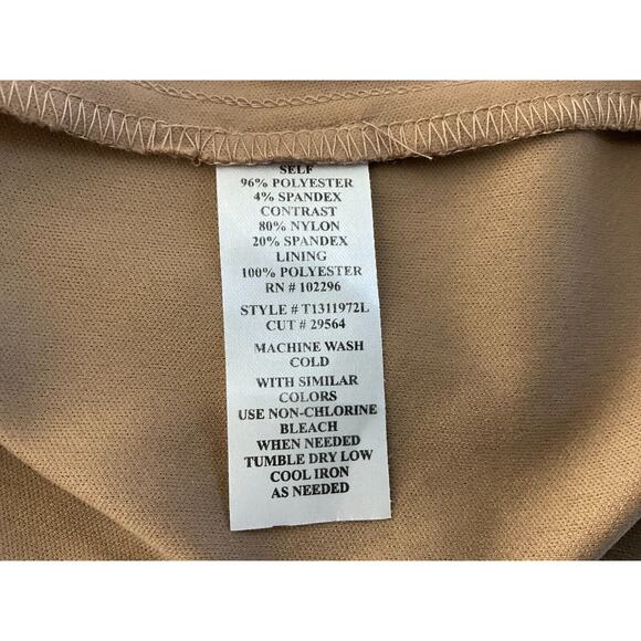 Connected Woman Black Dress 24W Scoop Back Contrasting Panel A-line Elegant - Picture 8 of 10